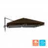 Vervangend doek voor tuinparasol 3x3 m Paradise Brown aluminium arm met volant Verkoop