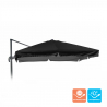 Vervangend doek voor tuinparasol 3x3 m aluminium arm Paradise Noir met volant Verkoop