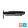 Vervangend doek voor tuinparasol 2,5x2,5 m Paradise Noir aluminium arm met volant Verkoop