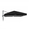 Vervangend doek voor tuinparasol 3x3 m aluminium arm Paradise Noir met volant Aanbieding