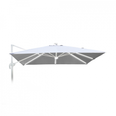 Tuinparasol Vervangend doek 3x3 Aluminium Arm Paradise White LED