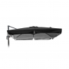 Vervangend doek voor tuinparasol 2,5x2,5 m Paradise Noir aluminium arm met volant Aanbieding