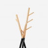 Moderne Scandinavische stijl staande kapstok hout metaal zwart Zavest Aanbod