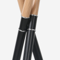 Moderne Scandinavische stijl staande kapstok van metaal in houtkleur en zwart Zavest Korting