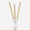 Moderne Scandinavische stijl staande kapstok van hout en metaal Pakart Aanbod