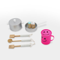 Houten speelgoedkeuken voor kinderen met potten, accessoires en geluiden Chef Star Milk Keuze