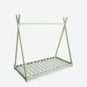 Houten huisvormig Montessori kinderbed Tipee 80x160 cm Voorraad
