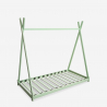 Houten huisvormig Montessori kinderbed Tipee 80x160 cm Voorraad