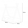 Houten huisvormig Montessori kinderbed Tipee 80x160 cm Model
