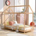 Montessori ledikant Husty voor kinderen, houten huis 80x160cm Catalogus