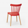 Modern design stoel Lys van polypropyleen en hout 