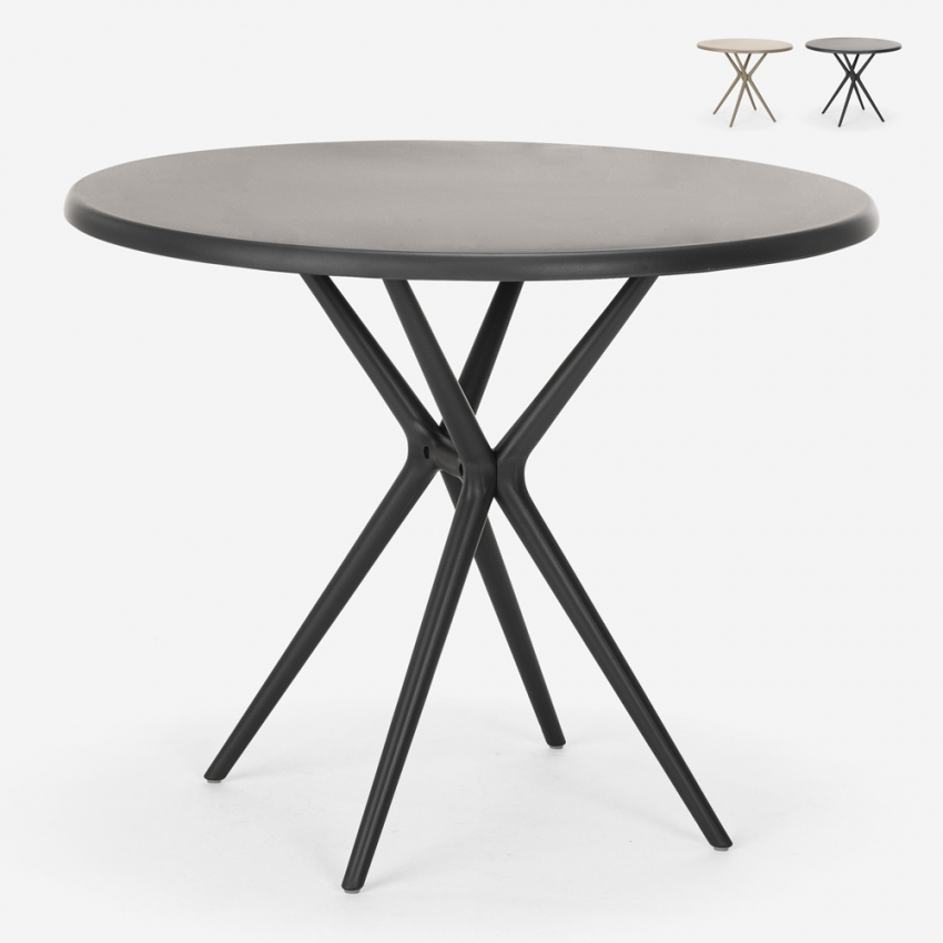 Ronde polypropyleen tafel 80 cm voor binnen en buiten Gang 80 Kortingen