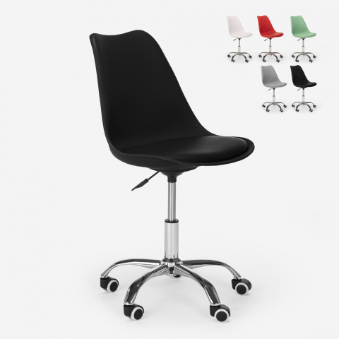 Design stoel draaibare kantoorkruk verstelbare hoogte eiffel wielen Octony Aanbieding