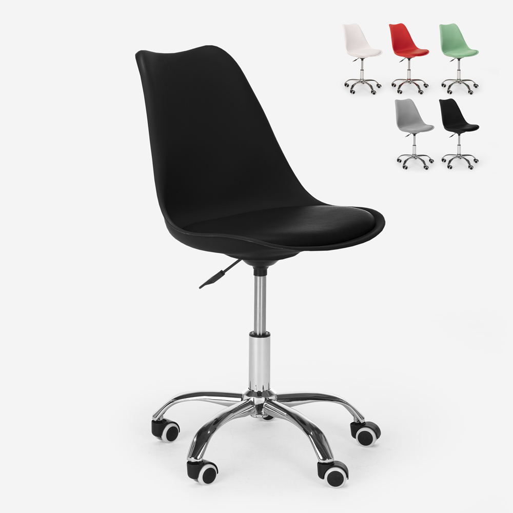 Design stoel draaibare kantoorkruk verstelbare hoogte eiffel wielen Octony