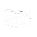 Middelgrote opvouwbare honden- en katten transportmand van stof 68,5x48x50 cm Oliver L 