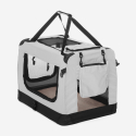 Middelgrote opvouwbare honden- en katten transportmand van stof 68,5x48x50 cm Oliver L 