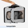 Middelgrote opvouwbare honden- en katten transportmand van stof 68,5x48x50 cm Oliver L 