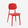 Moderne set met zwarte vierkante tafel 70x70 cm 2 design stoelen Wade Black 