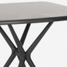 Set van 2 stoelen en design zwart vierkante tafel 70x70cm modern Navan Black 