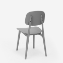 Set met ronde zwarte tafel 80 cm en 2 design stoelen Berel Black 