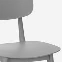 Set met ronde zwarte tafel 80 cm en 2 design stoelen Berel Black 