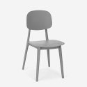 Set met ronde zwarte tafel 80 cm en 2 design stoelen Berel Black 