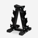 Ruimtebesparend verticaal anti-slip metalen rek voor 6 dumbbells Pakara  Aanbieding