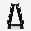 Ruimtebesparend verticaal anti-slip metalen rek voor 6 dumbbells Pakara  Aanbod