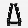 Ruimtebesparend verticaal anti-slip metalen rek voor 6 dumbbells Pakara  Aanbod