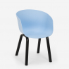 Set met ronde zwarte tafel 80 cm en 2 design stoelen Oden Black Prijs
