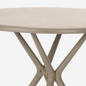 Design ronde tafel set beige 80cm 2 stoelen Eskil 