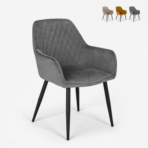 Design stoel fluweel beklede woonkamer fauteuil Nirvana