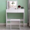 Make-up kaptafel met lades, spiegel en kruk Nicole Korting