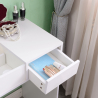 Make-up kaptafel met lades, spiegel en kruk Nicole Kortingen