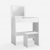 Make-up kaptafel met lades, spiegel en kruk Nicole Aanbod