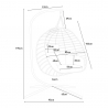 Rotan tuinschommel eivormige hangstoel met kussens Lindud Natural Model