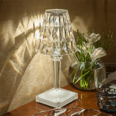 Modern ontwerp transparante tafellamp thuis restaurant Crystal
