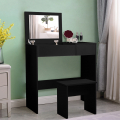 Make-up kaptafel zwart met spiegel Nicole Black Aanbieding