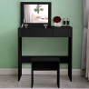 Make-up kaptafel zwart met spiegel Nicole Black Aanbod