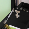 Make-up kaptafel zwart met spiegel Nicole Black Korting