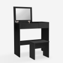 Make-up kaptafel zwart met spiegel Nicole Black Catalogus