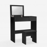 Make-up kaptafel zwart met spiegel Nicole Black Catalogus