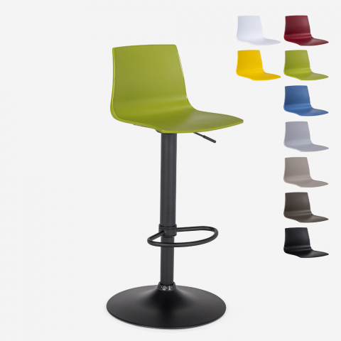 Design keukenbarstoel met verstelbaar mat zwart onderstel Grand Soleil Imola Matt Aanbieding