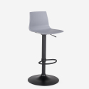Design barkruk met verstelbaar mat zwart onderstel Grand Soleil Imola Matt 