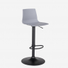 Design barkruk met verstelbaar mat zwart onderstel Grand Soleil Imola Matt 
