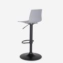 Design barkruk met verstelbaar mat zwart onderstel Grand Soleil Imola Matt 