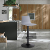 Design barkruk met verstelbaar mat zwart onderstel Grand Soleil Imola Matt 