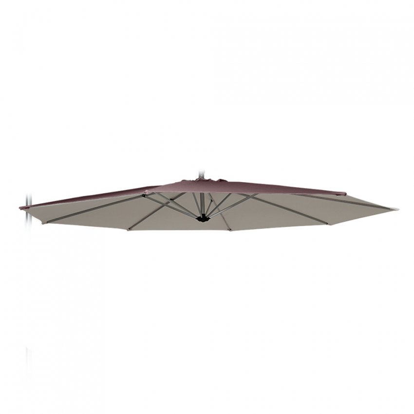 Vervangend doek voor achthoekige 3x3 m tuinparasol met aluminium arm Fan Brown Aanbieding
