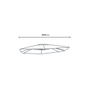 Vervangend doek voor achthoekige 3x3 m tuinparasol met aluminium arm Fan Brown Aanbod