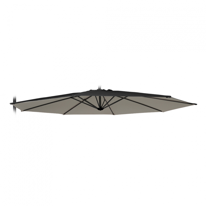 Vervangend doek voor achthoekige tuinparasol 3x3 m met aluminium arm Fan Noir Aanbieding Vervangend doek voor achthoekige tuinparasol 3x3 m met aluminium arm Fan Noir Aanbieding